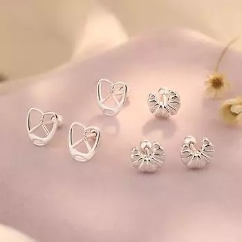 Супер милые серьги-винты Alkaline Buffalo Croissant для женщин, маленькие и изысканные забавные серьги для проколотых ушей