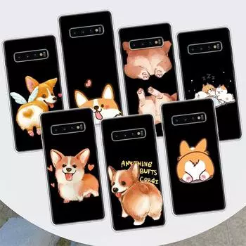 Супер милый чехол для телефона с изображением собаки и попки корги для Samsung Galaxy M21 M12 M31S M32 M51 M52 Note 20 Ulte 10 Plus 9 8 J4 J6 + J8 M11 Samsung M11