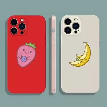 Супер милый чехол для телефона с рисунком фруктов для IPhone 14 13 11 12 Pro MAX Mini 6 7 8 Plus X XR XS MAX SE 2020, силиконовый чехол из ТПУ iphone 14