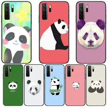 Супер милый черный мягкий чехол Panda The Pooh для Huawei Nova 8 7 6 SE 5T 7i 5i 5Z 5 4 4E 3 3i 3E 2i Pro Чехлы для телефонов Huawei Nova 3