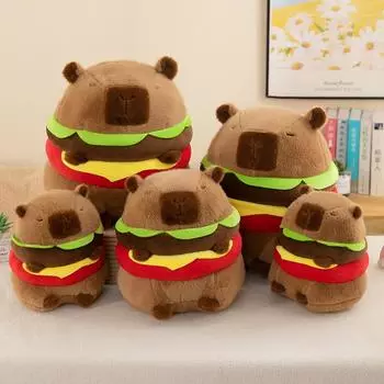 Супер милый и милый бургер в стиле Капи - популярная подушка для морской свинки Майяра для девочек, кукла, подарок, плюшевая игрушка 20cm 0.2kg