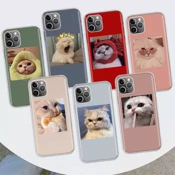 Супер милый милый чехол для телефона с котенком и котенком для Apple iPhone 11 12 13 14 Pro 7 XR X XS Max 6 6S 8 Plus + Mini 5 SE, мягкий чехол с принтом iPhone 11