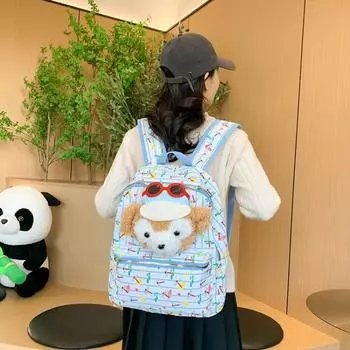 Супер милый нишевый мультяшный мягкий и милый летний рюкзак с медведем Даффи, новый студенческий рюкзак 2023 года