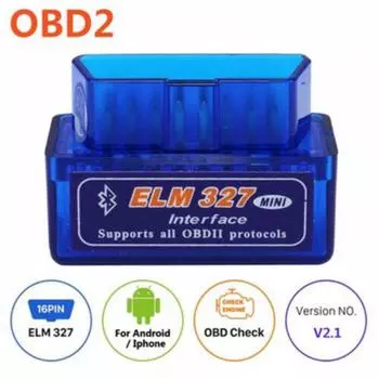 Super Mini ELM327 Bluetooth V2.1 OBD2 Беспроводной автомобильный диагностический сканер Универсальный OBD II Автосканирование синий