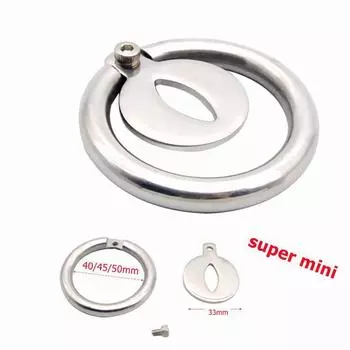 Супер мини-замок для мужского члена целомудрия из нержавеющей стали 40mm