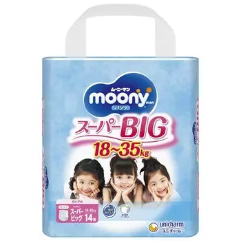 Super Moonyman Girl 14 предметов [Брюки Большие] (18~35 кг) белый