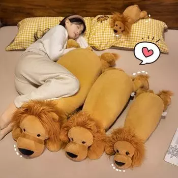 Супер мягкая длинная полоска популярная кровать с изображением лесного льва для сна ребенка комфортная детская кукла плюшевая игрушка 40cm