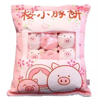 Супер мягкая милая подушка в виде животного с 8 мини-куклами внутри, уникальный подарок для нее