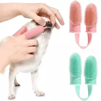 Супер мягкая зубная щетка для домашних животных, чистка зубов, уход за неприятным запахом изо рта, нетоксичная силиконовая зубная щетка, инструмент, чистящие средства для собак и кошек