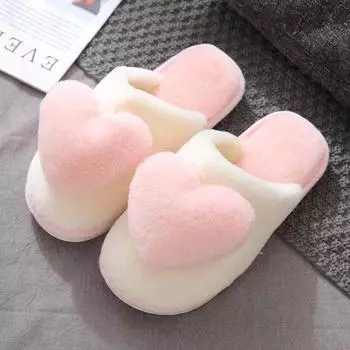 Супер мягкие тапочки Love Cotton, милые домашние парные нескользящие домашние теплые зимние хлопковые тапочки 36-37