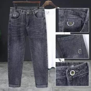 Супер мягкие весенне-осенние модели, джинсы высокой эластичности, качественные мужские брюки, классические брюки, мужские джинсы 28