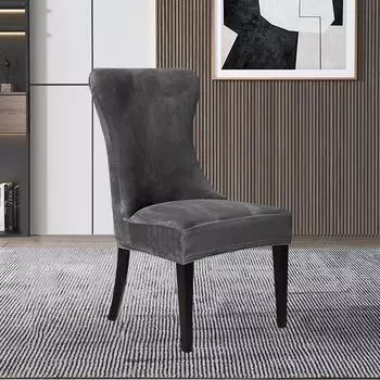 Супер мягкий бархатный однотонный эластичный чехол на четыре сезона для дома, отеля, ресторана, боковой чехол на стул, чехол 1pc вино красного