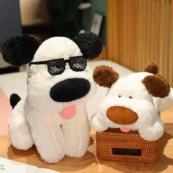 Супер мягкий большой нос милый щенок имитация детских плюшевых игрушек питомец спящий супер милый кукла кукла подарок женщинам 25cm