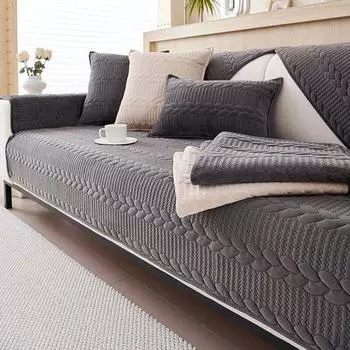 Супер мягкий чехол для дивана для домашнего декора, плюшевый, приятный для кожи, подушка, полотенце, нескользящий, можно стирать в стиральной машине 70x70cm 1pc