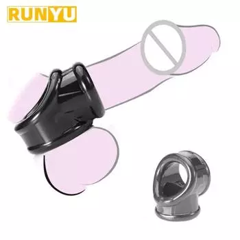 Супер мягкое силиконовое кольцо для пениса, шарик для задержки эякуляции, растягиватель мошонки, тройное кольцо для пениса, замок для яичка, спермы, БДСМ, секс-игрушка для мужчин As the picture