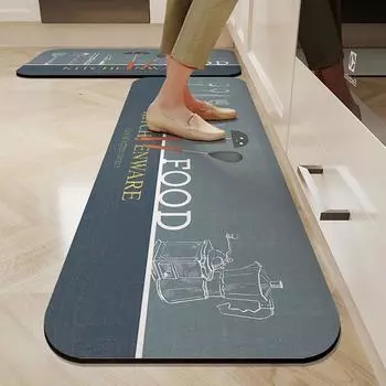 Супер нескользящие кухонные напольные коврики, длинный ковер из диатомита, впитывающие масло, коврики для ванной комнаты, нескользящие коврики для ног, напольные коврики 40*60CM