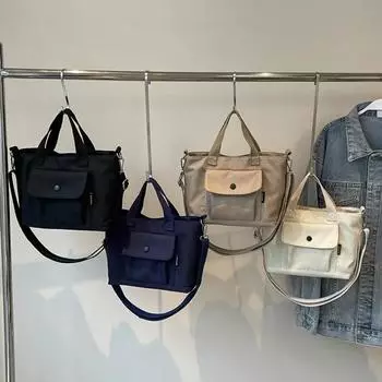 Супер огонь Большая вместительная женская сумка через плечо из ткани Оксфорд сумка через плечо женская литературная простая повседневная сумка 29* 20 *12 чёрный