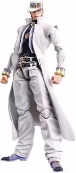 Супер подвижная фигурка Bizarre Adventure Part Jotaro Kujo примерно 150 мм окрашенная подвижная фигурка JoJo s 4 ПВХ, АБС и нейлон белый