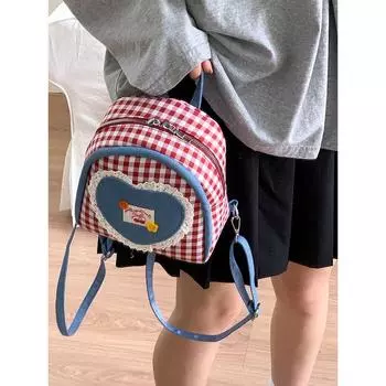 Super Popular Good-looking Mini Bag Women 2025 Summer New Cute Western Style Exquisite Niche Backpack Red