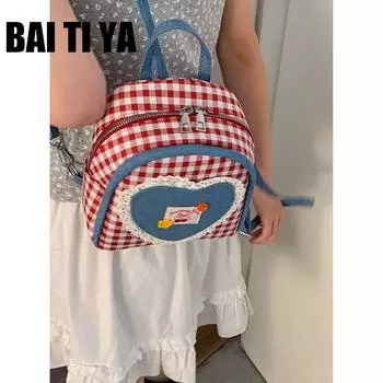 Super Popular Good-looking Mini Bag Women 2025 Summer New Cute Western Style Exquisite Niche Backpack Red