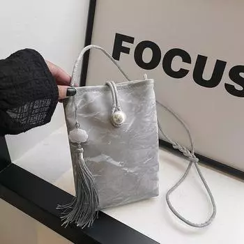 Супер пожарная мини-сумка женская 2025 новая летняя универсальная модная сумка-мессенджер сумка через плечо сумка для мобильного телефона белый