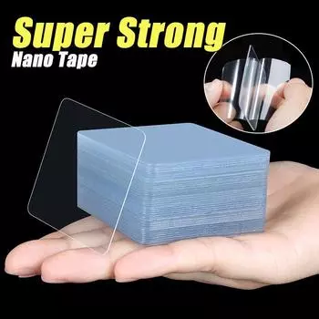 Супер прочная двухсторонняя клейкая нанолента Прозрачные настенные наклейки Водонепроницаемые бытовые товары Клеи Ленты без следов 5pcs