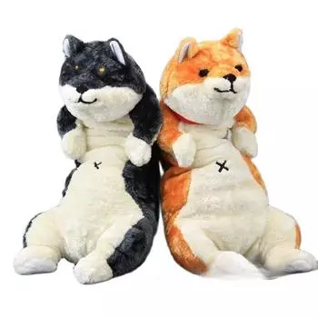 Супер пушистая милая 76 см плюшевая подушка в виде собаки корги, мягкие игрушки для подруги, подарок на день рождения