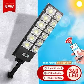 Супер яркая солнечная лампа огромного размера с дистанционным управлением, солнечный фонарь, водонепроницаемая лампа, умный датчик, уличный солнечный свет A-Solar lamp