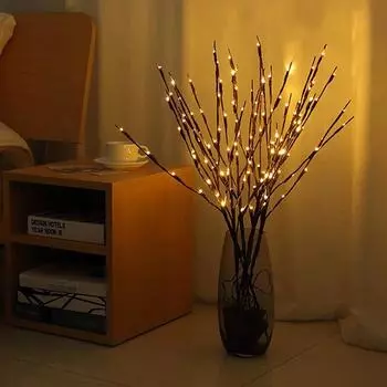 Супер яркие 20 лампочек светодиодные вишневые ветки огни ветки свадебные декоративные теплый белый