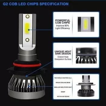 Супер яркие водонепроницаемые светодиодные фары, комплекты для переоборудования фар автомобиля дальнего/ближнего света H7 H4 H11 H1 9005 HB3 9006 HB4 9012 H11