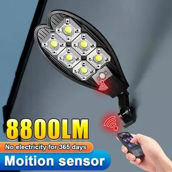 Супер яркий 160 светодиодный солнечный садовый светильник, уличная солнечная лампа, датчик движения, мощный, 9200 мАч, уличные прожекторы, наружное освещение 9200mAh