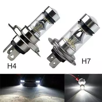 Супер яркий 20SMD H7 100W H4 Автомобильный светодиодный дневной ходовой противотуманный фонарь H7