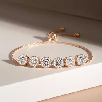 Супер яркий браслет из циркония женский легкий роскошный нишевый изысканный регулируемый тянущийся ювелирный
