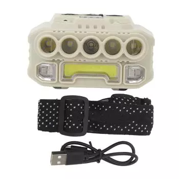 Супер яркий налобный фонарь USB перезаряжаемый датчик движения индикатор питания портативный налобный фонарь для улицы