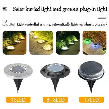 Супер яркий светодиодный фонарь на солнечную батарею, подземный светильник для газона, двора, уличного водонепроницаемого декоративного напольного светильника для виллы