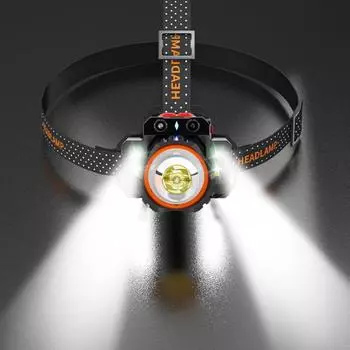 Супер яркий светодиодный налобный фонарь XHP50, водонепроницаемый, 5 режимов, USB аккумуляторная фара для рыбалки, приключений, кемпинга, 18650