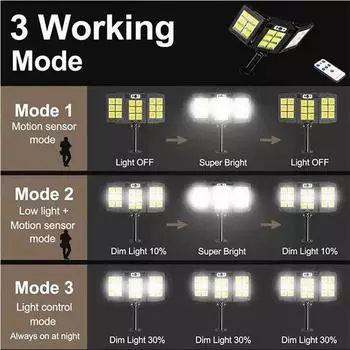 Супер яркий уличный солнечный свет датчик движения водонепроницаемый уличный фонарь 800 светодиодов для освещения декора двора с садовым настенным светильником