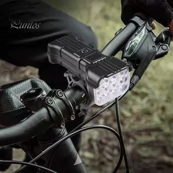 Супер яркий велосипедный фонарь с высоким люменом, цифровой дисплей, IPX4, водонепроницаемый перезаряжаемый светодиодный велосипедный фонарь для ночной езды чёрный