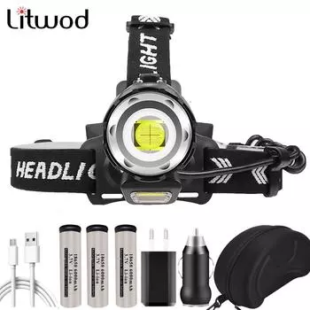 Супер яркий XHP90.2 4-ядерный светодиодный налобный фонарь с возможностью масштабирования, 18650 аккумулятор, USB перезаряжаемый головной фонарик, лампа 6S-2034B