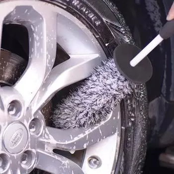 Супер щетка для мойки автомобиля, щетка для колес премиум-класса из микрофибры, нескользящая ручка, легко чистится, диски, спицы, корпус колеса, автомобильные аксессуары