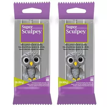 Super Sculpey Gray 454 г Polyform Gray Sculpey форма для лепки фигурок (Набор 2) / Р-1147-02