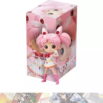 Супер Сейлор Чиби Мун: Мини-статуэтка Q Posket, 13 см, коллекционная карточка, совместимая с ACG1 (16622)