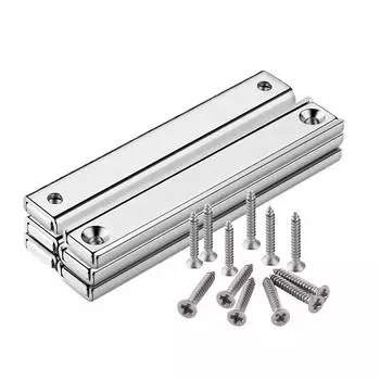 Супер сильный магнит SN60 6 штук магнитный крючок Cosego 34 кг длина 60 мм с отверстиями и винтами сильный магнит совместим с деревянными досками для подвешивания