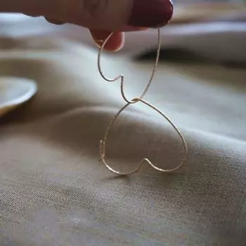 Супер Сказочная Текстура Очень Тонкая S925 Серебро Стерлингового Серебра Матовый Сияющий Любовь Сердцевидный Серьги Холодного Стиля Для Женщин 925