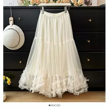 Супер сказочное многослойное танцевальное платье для торта средней и длинной тяжелой промышленной юбки, юбка-пачка с очень большой юбкой-пачкой из пряжи и газа one size fits all абрикосовый