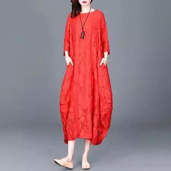 Супер сказочное платье 2025 новое свободное длинное платье ретро кружевной халат в этническом стиле M белый