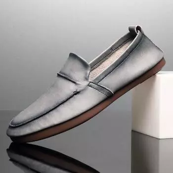 Супермягкие мужские мокасины из натуральной кожи повседневная обувь для мужчин весна и осень мужская обувь легкие мокасины теннисные мужские 38 белый