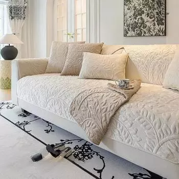 Super Soft Thick Sofa Cushion Warm Fabric North Armrest Handkerchief Anti Slip Dustproof Protective Pad Blanket Living Room 70x70
