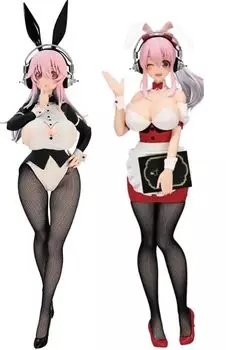Super Sonico Figure BiCute Bunnies Figure Super Sonico Newly Drawn Costume Swallow Waitress Official Goods ver. ver. [2SET]