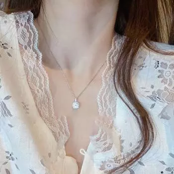 Супер сверкающее квадратное бриллиантовое колье, женственное стильное юниорское элитное новое летнее ожерелье с цирконом и бриллиантами 45CM